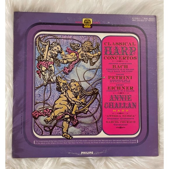 Vintage Classical Vinyl Anne Chalan Harp Concertos From Bach, Petrini, Eichner - Picture 1 of 10